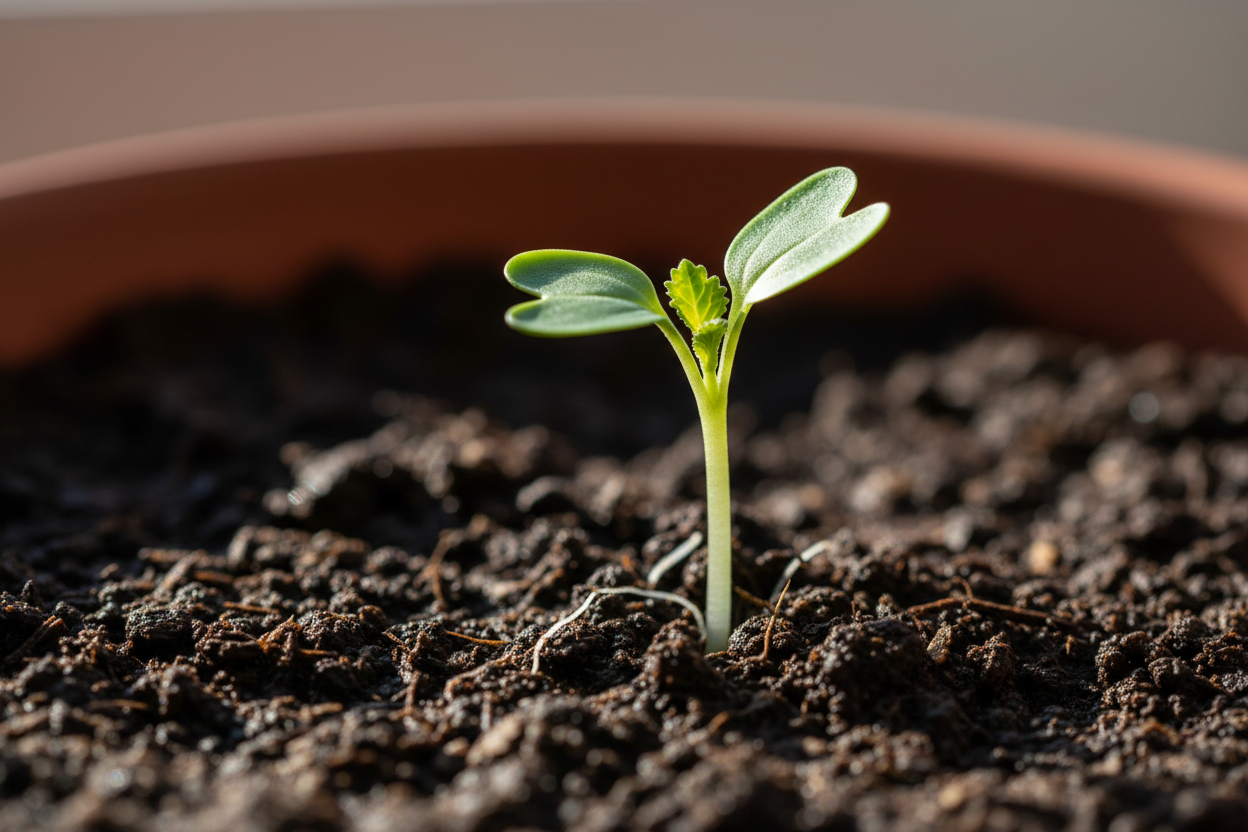 Make into 1 leaf to showcase and it growing not on a plate